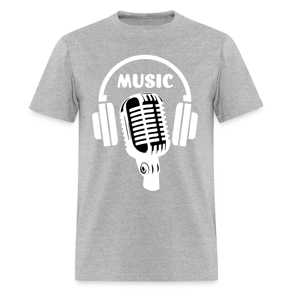 Music Is Me -  Classic T-Shirt Printed in vinyl - heather gray