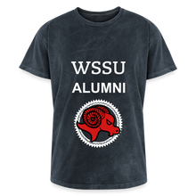 Load image into Gallery viewer, WSSU ALUMNI Mineral Wash T-shirt - mineral navy