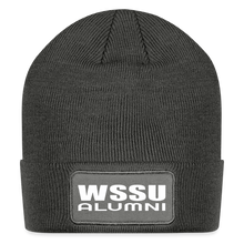 Load image into Gallery viewer, WSSU Alumni Patch Beanie - charcoal grey