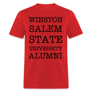 WSSU Alumni Classic T-Shirt (Black Lettering) - red