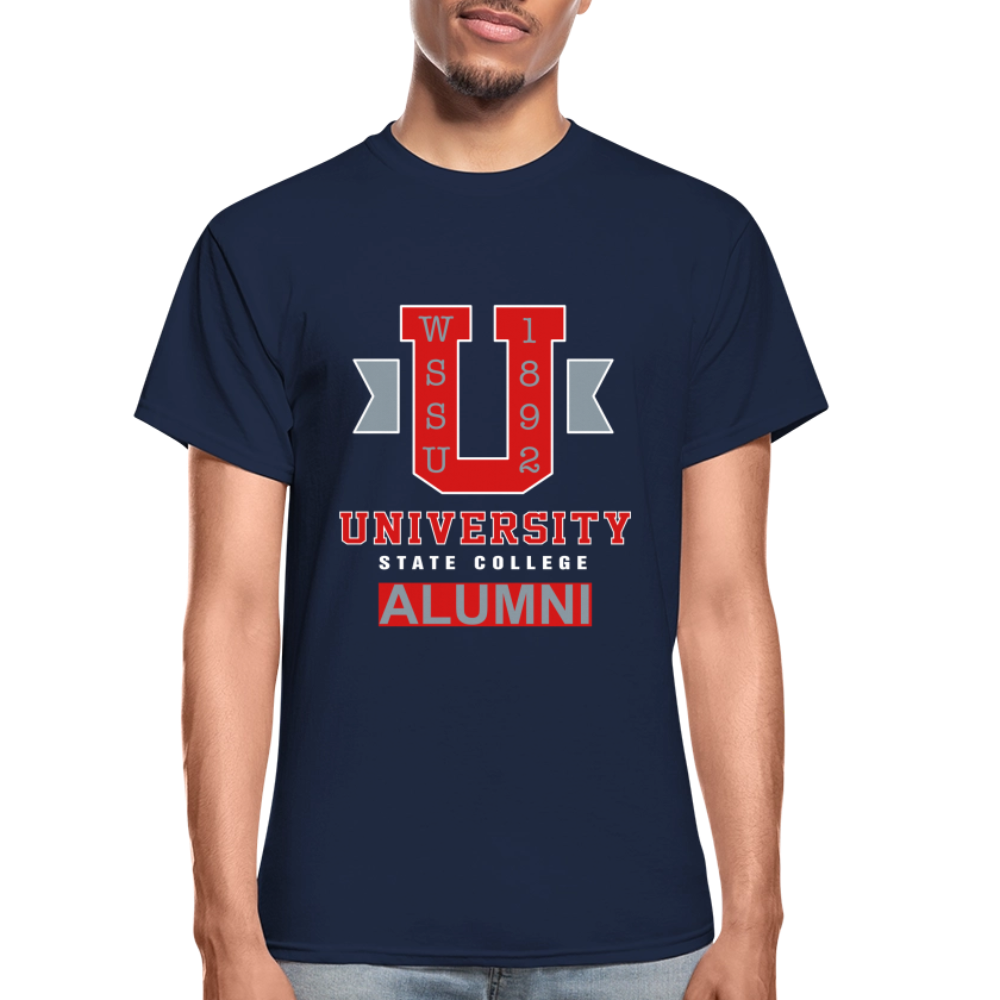 Ramily U State College Alumni Men's t-shirt by Gildan Printed in vinyl - navy