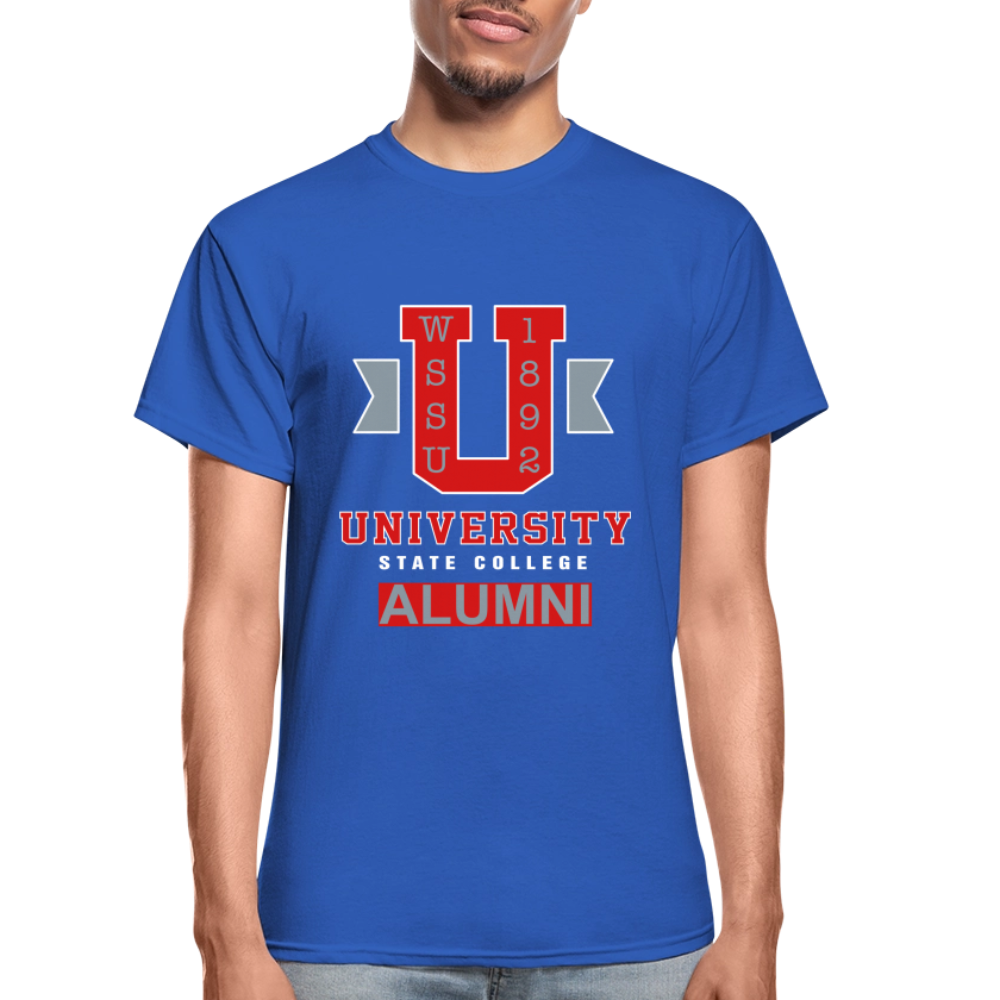 Ramily U State College Alumni Men's t-shirt by Gildan Printed in vinyl - royal blue