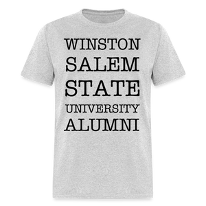 WSSU Alumni Classic T-Shirt (Black Lettering) - heather gray