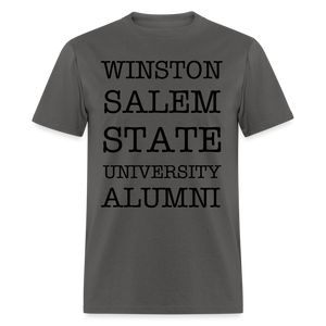 WSSU Alumni Classic T-Shirt (Black Lettering) - charcoal