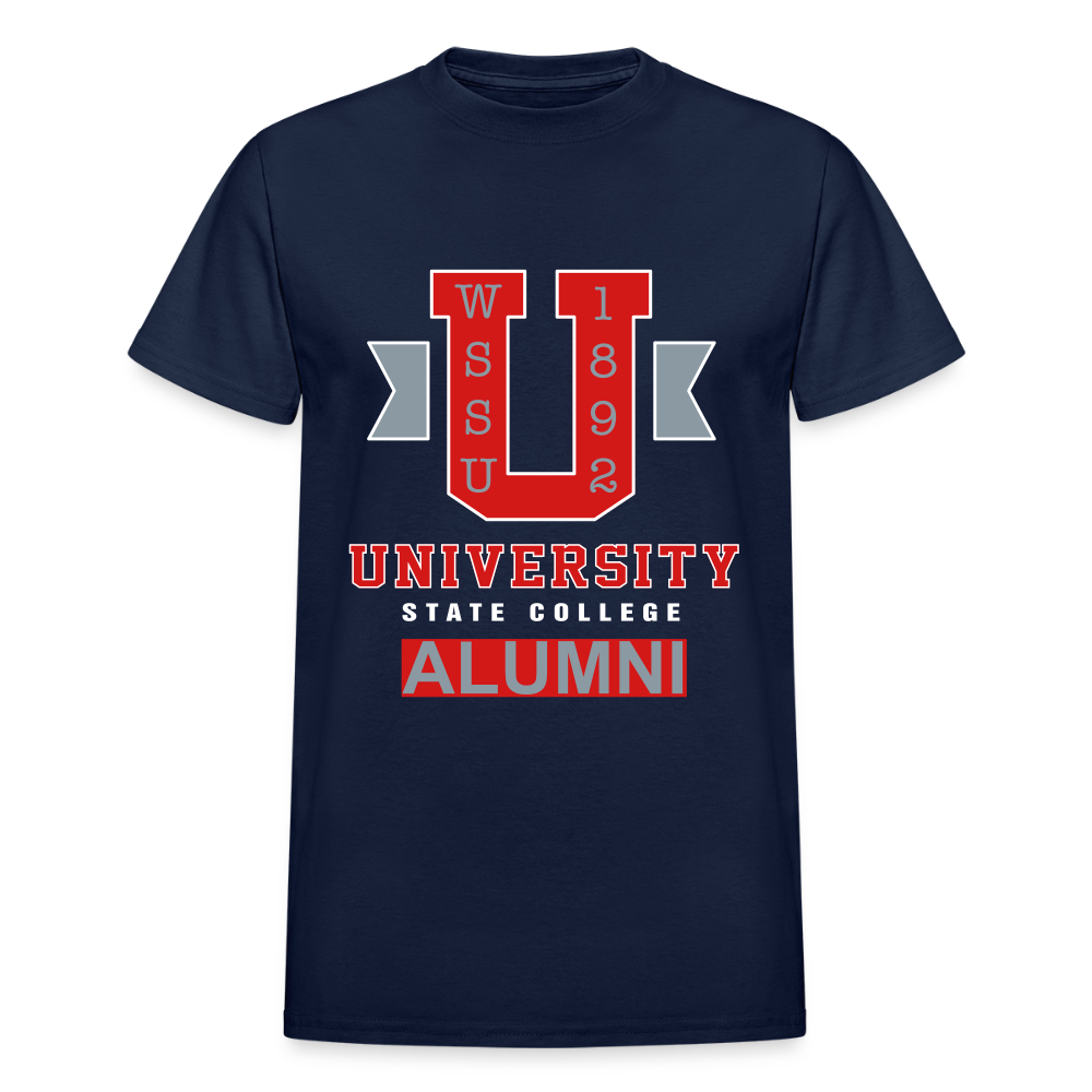 Ramily U State College Alumni Men's t-shirt by Gildan Printed in vinyl - navy