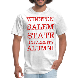 WSSU Alumni Classic T-Shirt (Red Lettering) - light heather gray