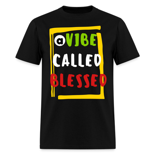A Vibe Called Blessed Unisex Classic T-Shirt Flex Print Vinyl  (smooth) - black