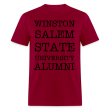 Load image into Gallery viewer, WSSU Alumni Classic T-Shirt (Black Lettering) - dark red