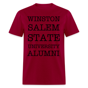 WSSU Alumni Classic T-Shirt (Black Lettering) - dark red