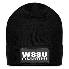 Load image into Gallery viewer, WSSU Alumni Patch Beanie - black