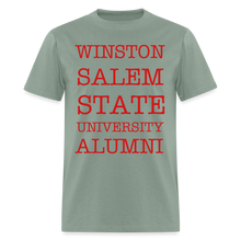 Load image into Gallery viewer, WSSU Alumni Classic T-Shirt (Red Lettering) - sage