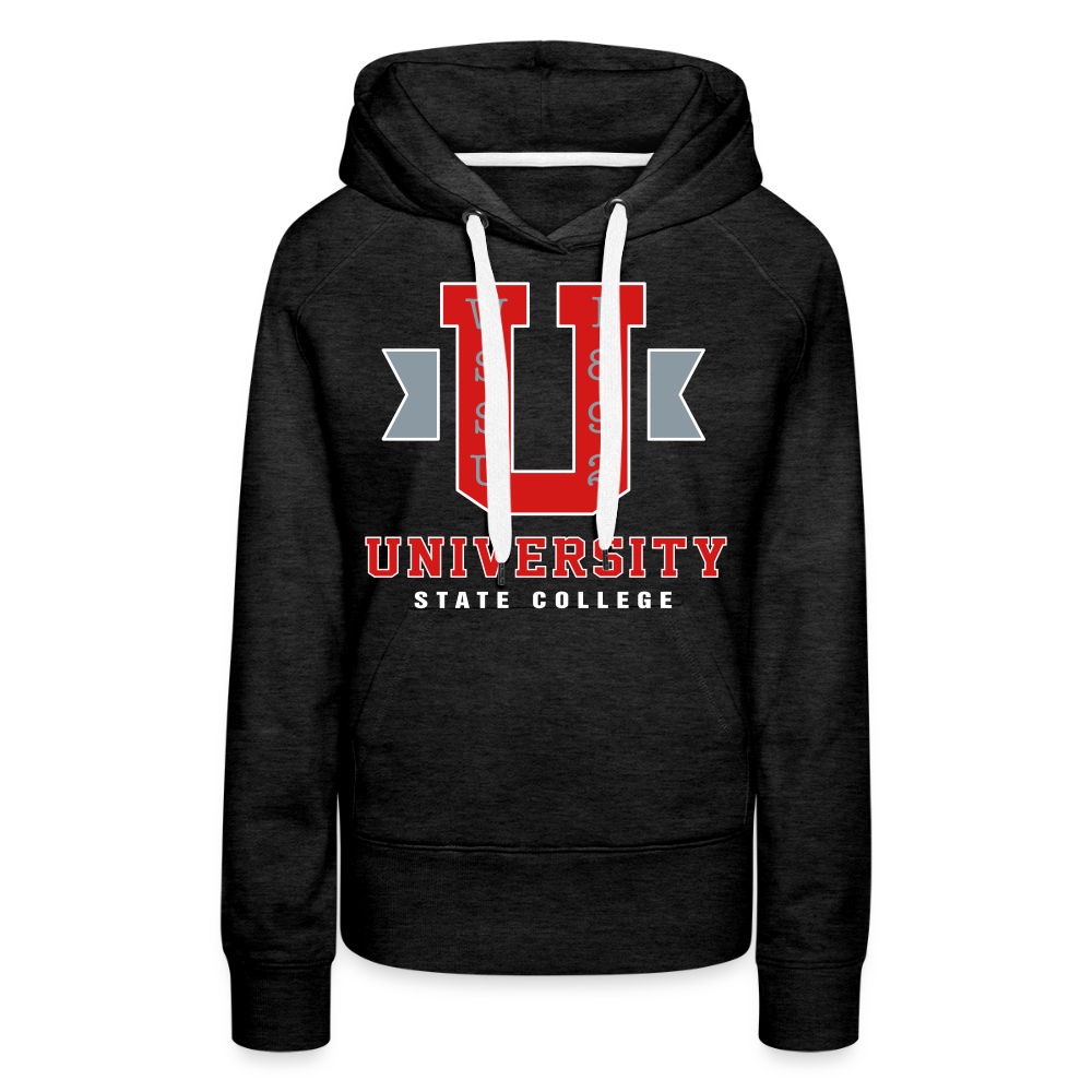Ramily U State College Women’s Premium Hoodie - charcoal grey