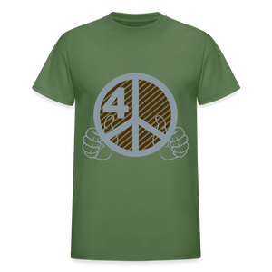 4 My Peace Gildan Ultra Cotton Adult T-Shirt - military green