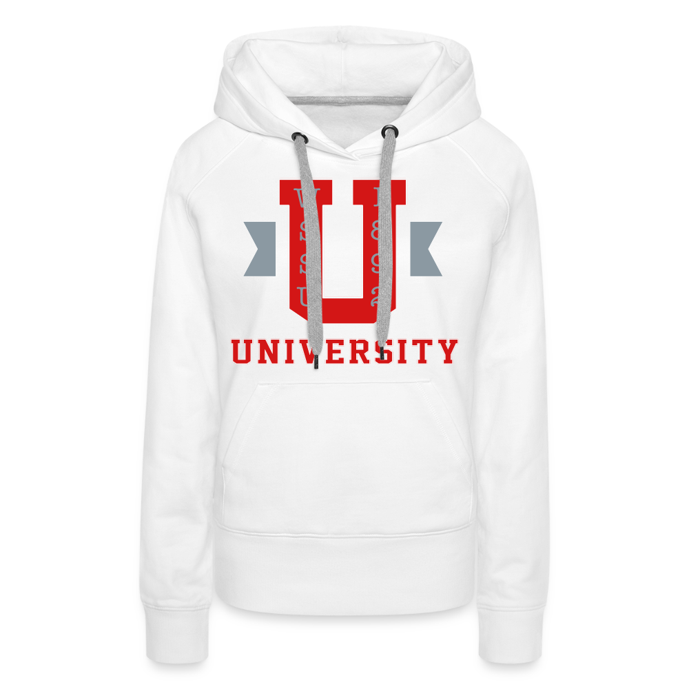 Ramily U State College Women’s Premium Hoodie - white