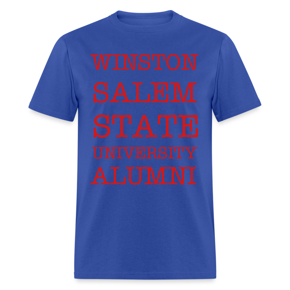 WSSU Alumni Classic T-Shirt (Red Lettering) - royal blue