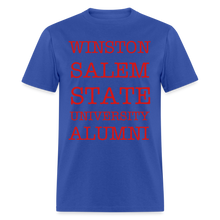 Load image into Gallery viewer, WSSU Alumni Classic T-Shirt (Red Lettering) - royal blue