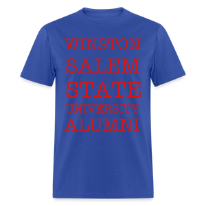 WSSU Alumni Classic T-Shirt (Red Lettering) - royal blue