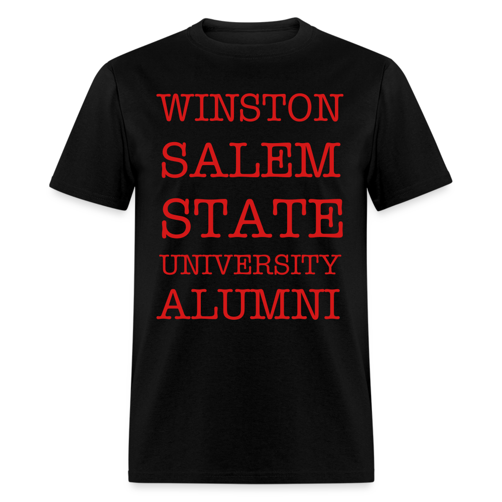 WSSU Alumni Classic T-Shirt (Red Lettering) - black