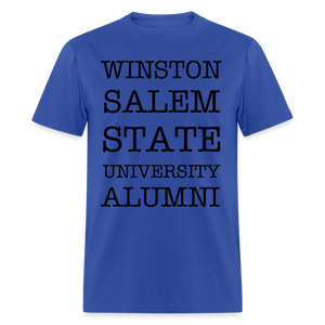 WSSU Alumni Classic T-Shirt (Black Lettering) - royal blue