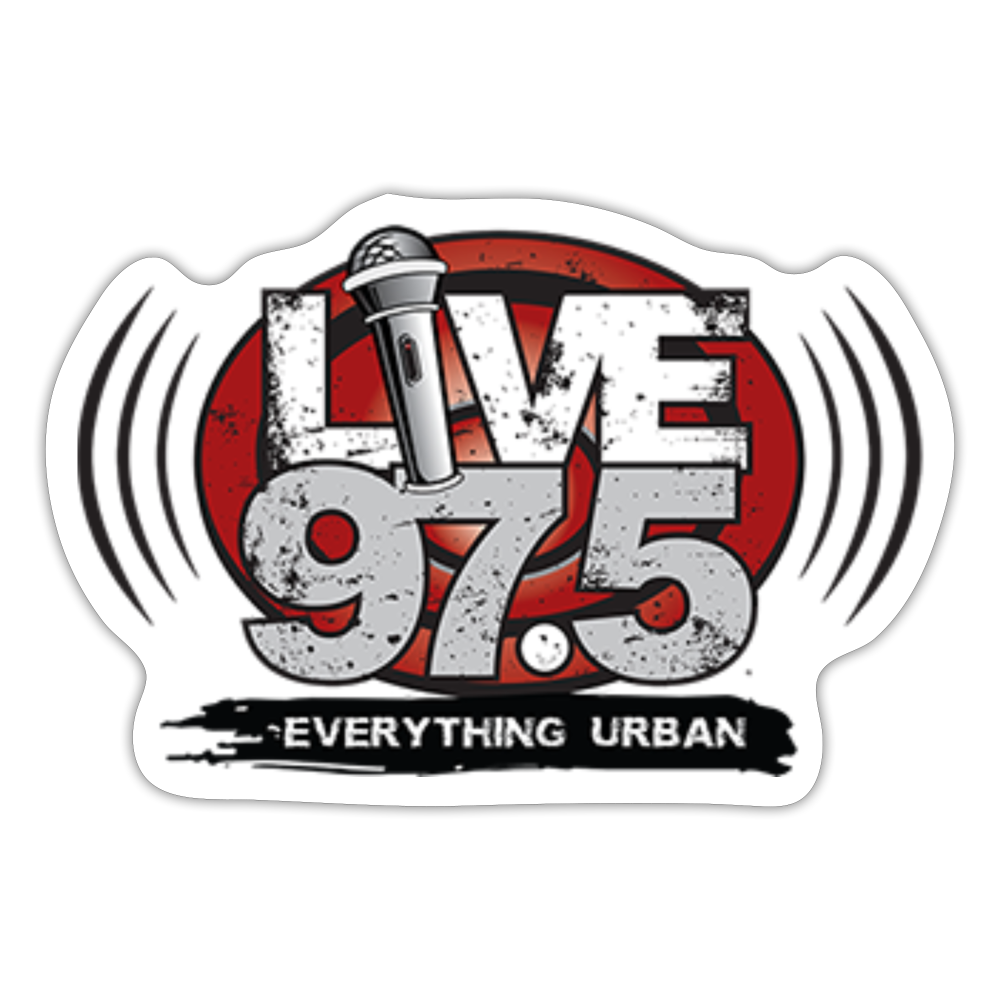 Live 97.5 Everything Urban Sticker (White Matt) - white matte
