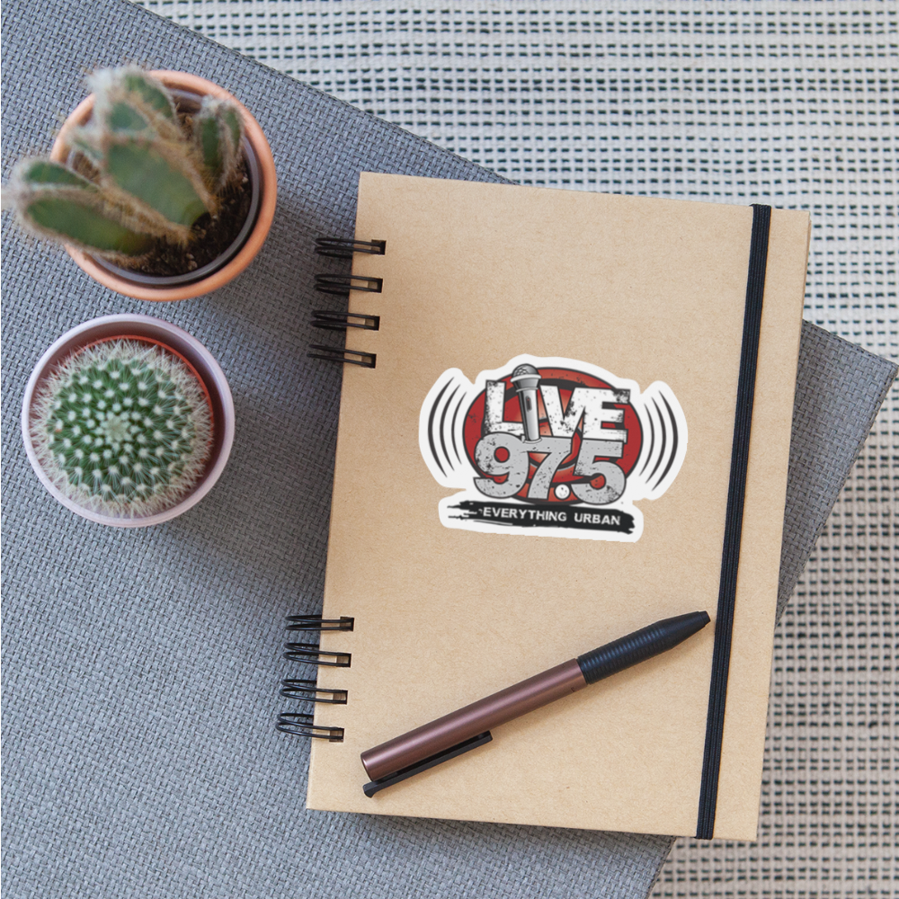 Live 97.5 Everything Urban Sticker (White Matt) - white matte