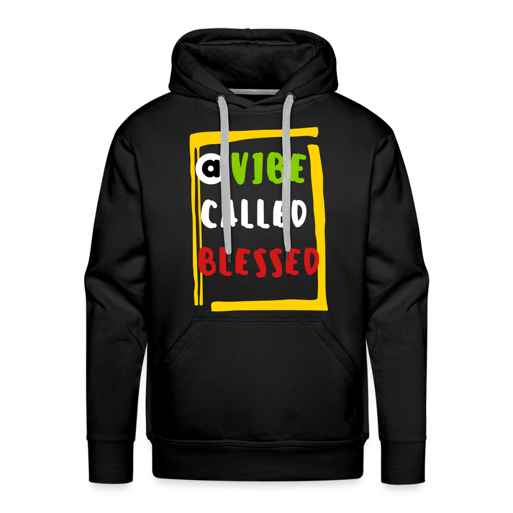 A Vibe Called Blessed Premium Hoodie Flex Print Vinyl  (smooth) - black