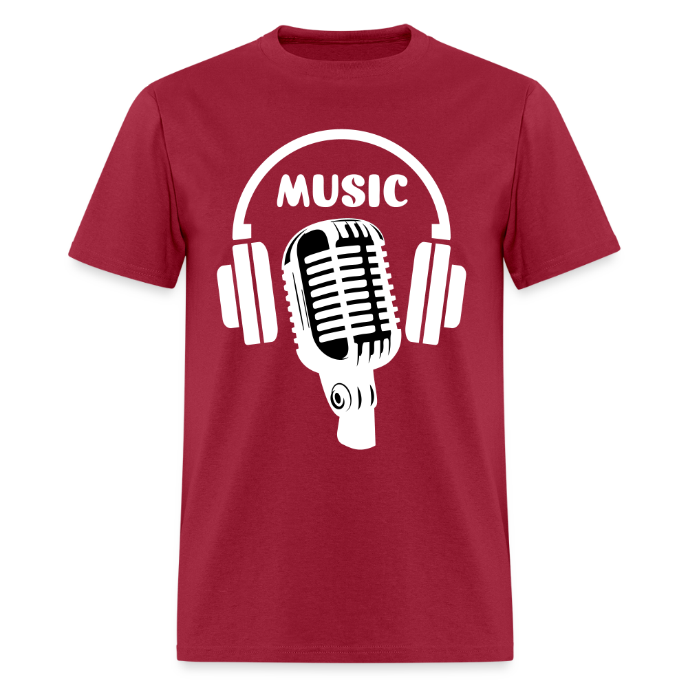 Music Is Me -  Classic T-Shirt Printed in vinyl - dark red