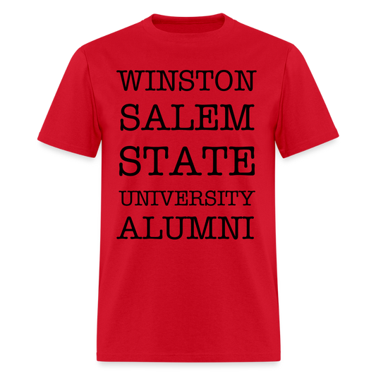 WSSU Alumni Classic T-Shirt (Black Lettering) Printed in vinyl - red