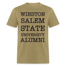 Load image into Gallery viewer, WSSU Alumni Classic T-Shirt (Black Lettering) - khaki