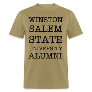 WSSU Alumni Classic T-Shirt (Black Lettering) - khaki