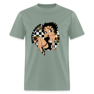 Betty Boop Checkered Classic T-Shirt - sage