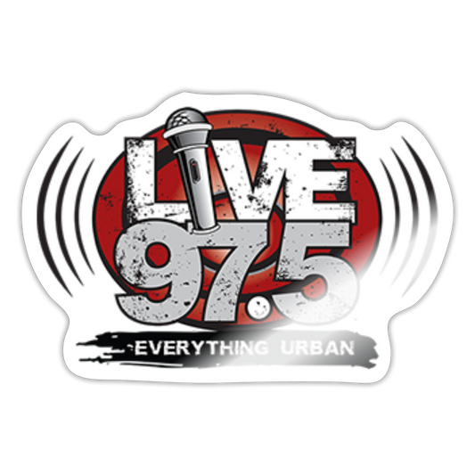 Live 97.5 Everything Urban Sticker (White Gloss) - white glossy