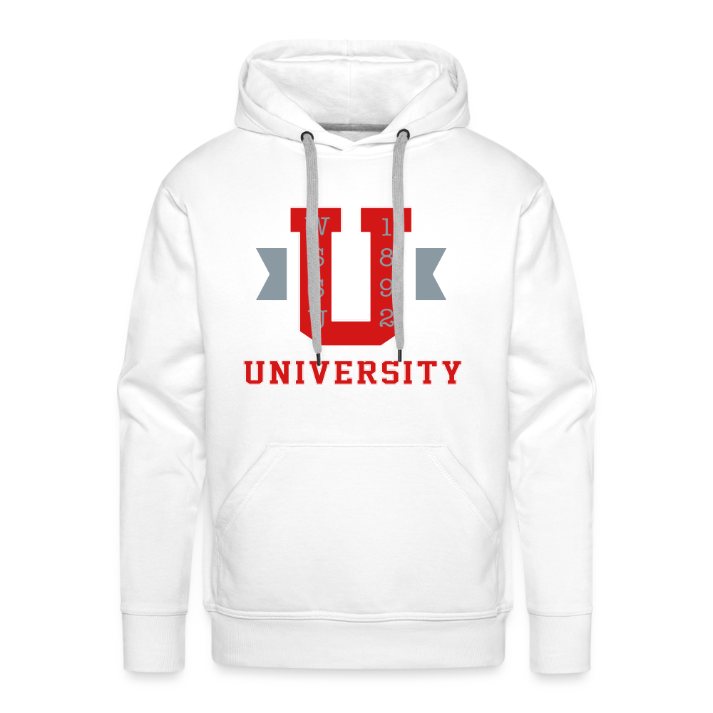 Ramily U State College Men’s Premium Hoodie - white
