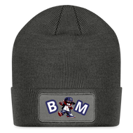 Bear Minimum Patch Beanie - charcoal grey