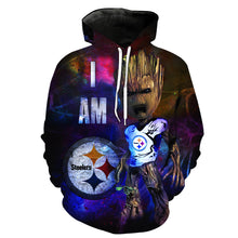 Load image into Gallery viewer, Pittsburgh Steelers Slim Stylish Hooded Hoodie