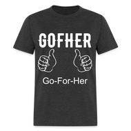 Gofher Unisex Classic T-Shirt - heather black