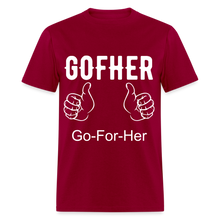 Load image into Gallery viewer, Gofher Unisex Classic T-Shirt - dark red