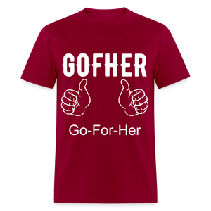 Gofher Unisex Classic T-Shirt - dark red