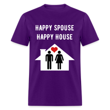 Load image into Gallery viewer, Happy Spouse Fitted Cotton/Classic T-Shirt - purple