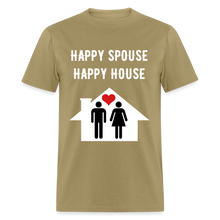 Load image into Gallery viewer, Happy Spouse Fitted Cotton/Classic T-Shirt - khaki