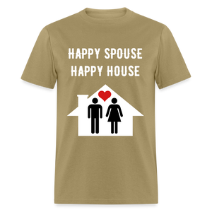 Happy Spouse Fitted Cotton/Classic T-Shirt - khaki