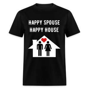 Happy Spouse Fitted Cotton/Classic T-Shirt - black