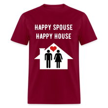 Load image into Gallery viewer, Happy Spouse Fitted Cotton/Classic T-Shirt - burgundy