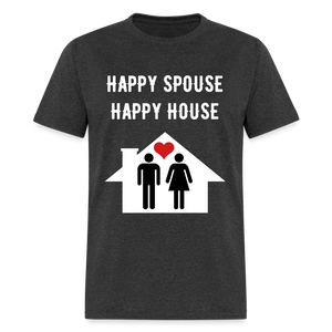 Happy Spouse Fitted Cotton/Classic T-Shirt - heather black