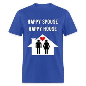 Happy Spouse Fitted Cotton/Classic T-Shirt - royal blue