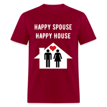 Load image into Gallery viewer, Happy Spouse Fitted Cotton/Classic T-Shirt - dark red