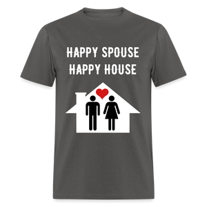 Happy Spouse Fitted Cotton/Classic T-Shirt - charcoal