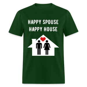 Happy Spouse Fitted Cotton/Classic T-Shirt - forest green