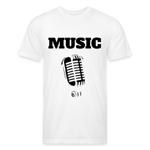 Music Fitted Cotton/Poly T-Shirt by Next Level - white