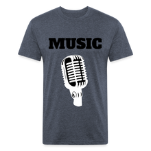 Load image into Gallery viewer, Music Fitted Cotton/Poly T-Shirt by Next Level - heather navy